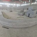 青海 芝麻白异形坐凳，自然面光面弧形加工