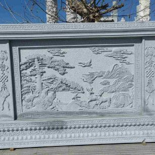 青海 芝麻白大型照壁，屏风，影壁