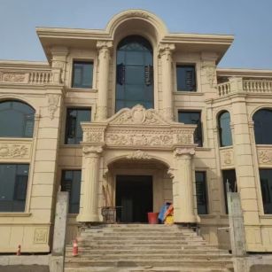 青海 黄金麻花岗岩别墅外墙干挂