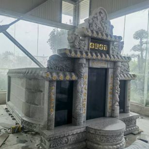 青海 芝麻白墓碑效果展示图