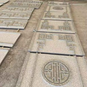 青海 白麻花岗岩外墙立面雕刻板