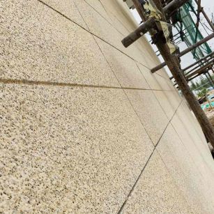 青海 黄金麻花岗岩荔枝面外墙干挂石材效果示例