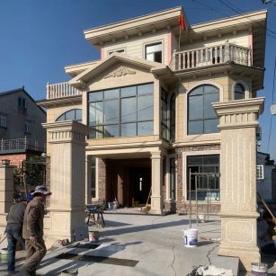 青海 黄金麻花岗岩荔枝面别墅外墙干挂私家专属