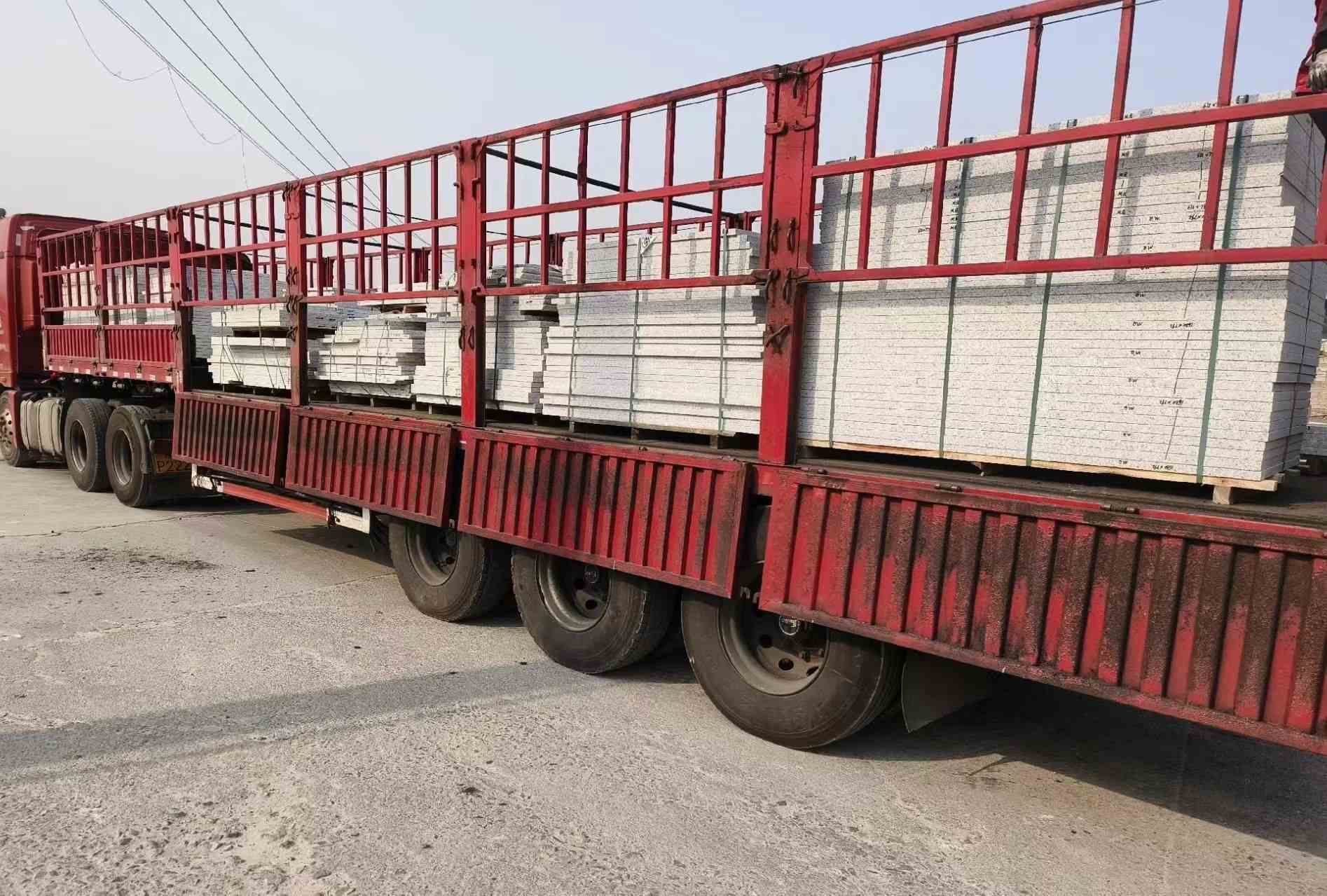 青海 白麻荔枝面外墙干挂，工厂装车日常