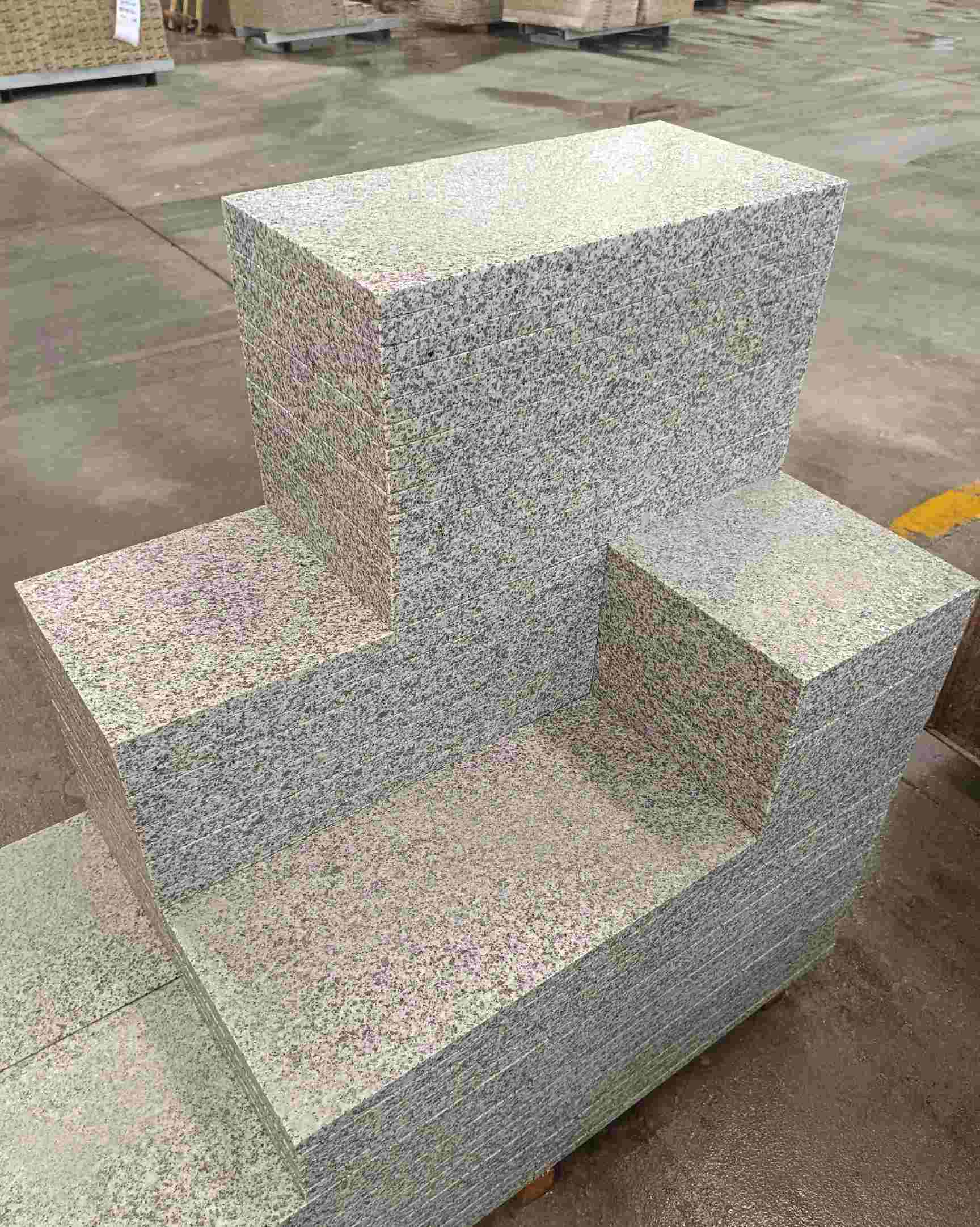 青海 白麻花岗岩荔枝面地铺石