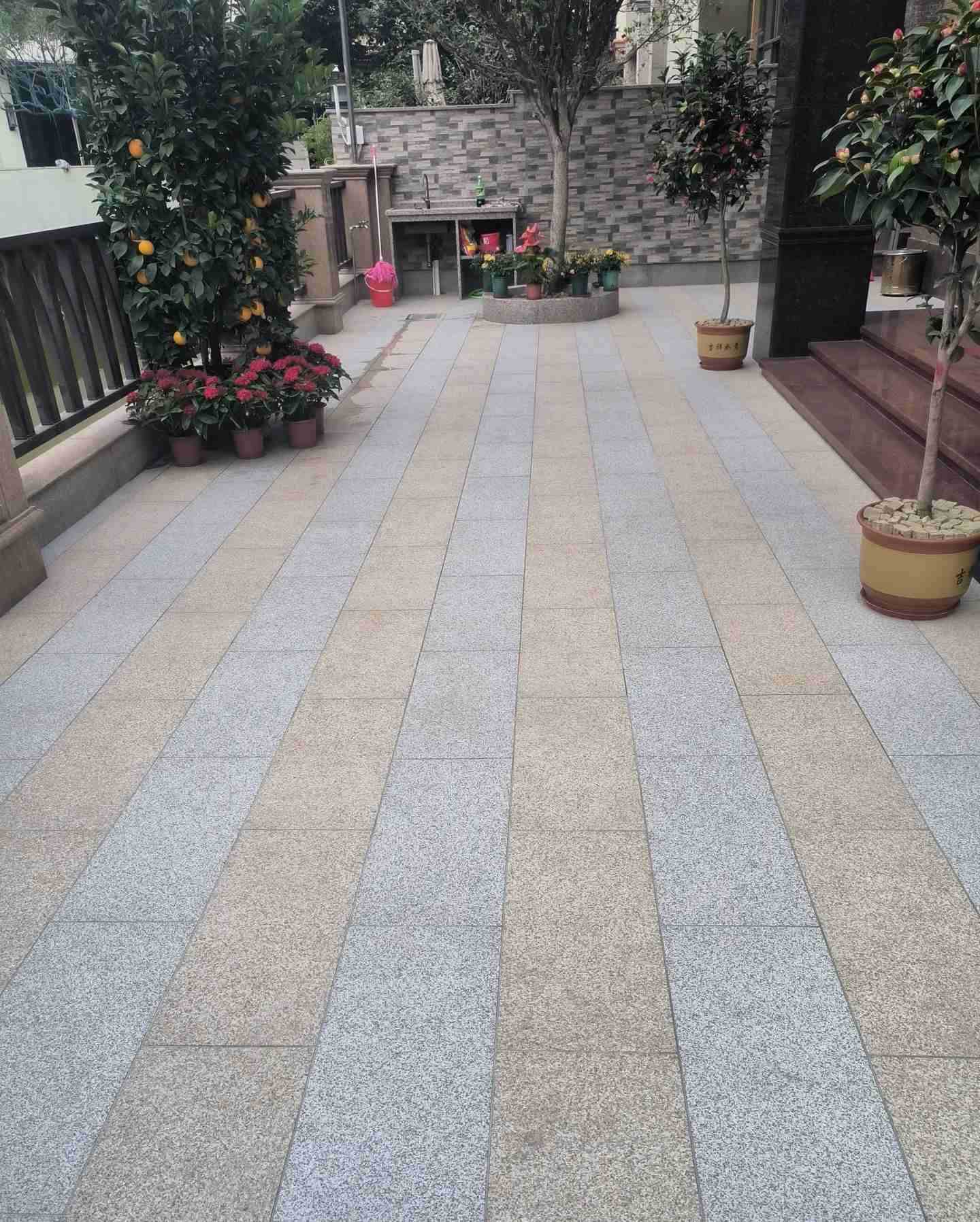 青海 黄金麻白麻荔枝面庭院铺装展示