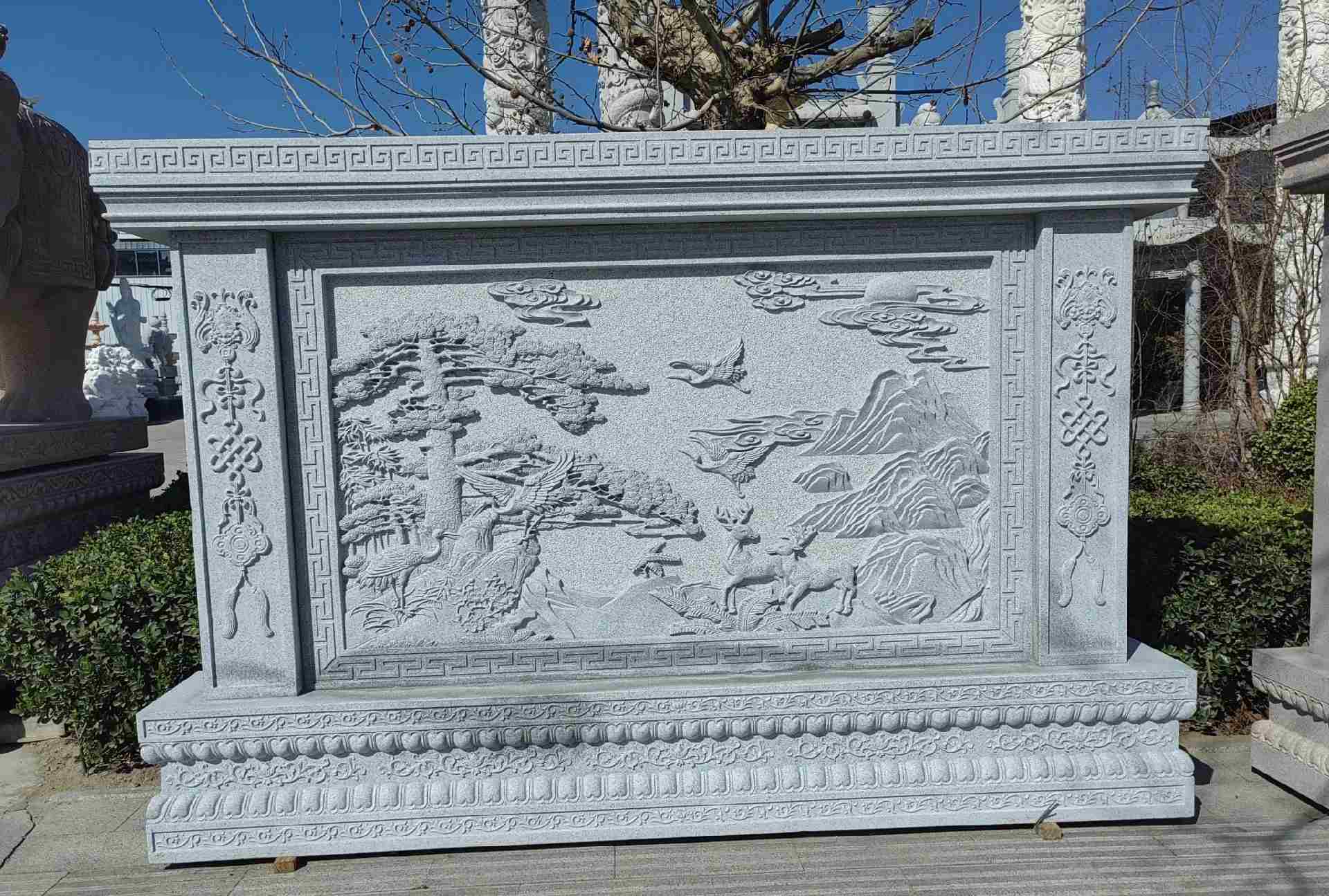 青海 芝麻白大型照壁，屏风，影壁