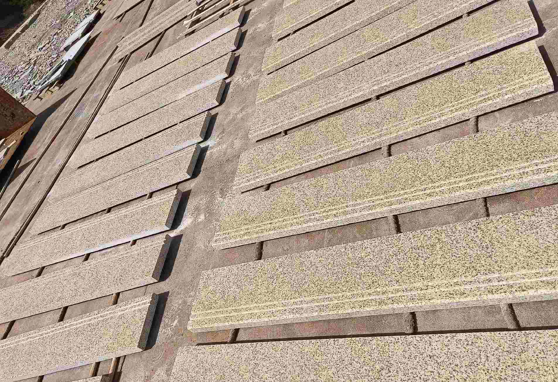 青海 黄金麻花岗岩光面楼梯踏步