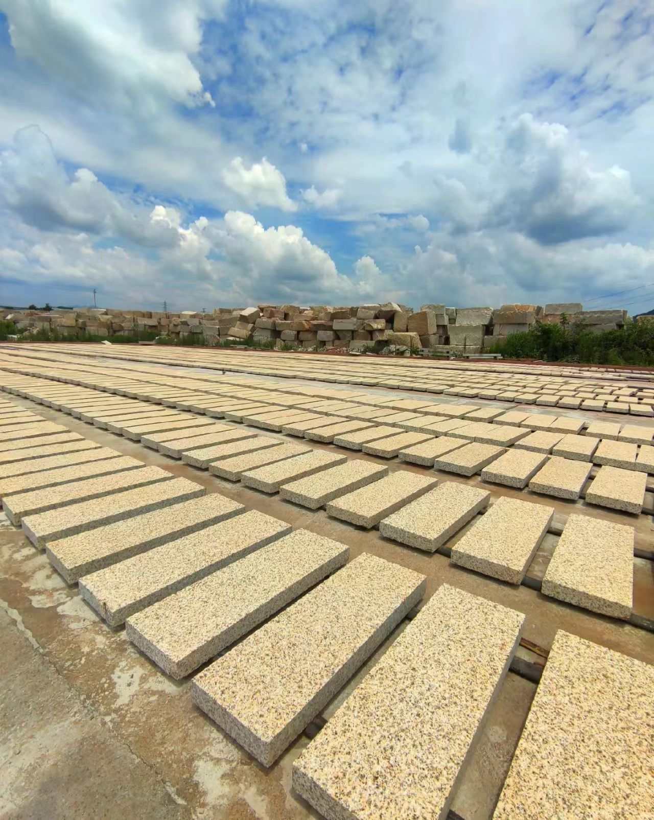 青海 黄金麻花岗岩荔枝面地铺石防护中