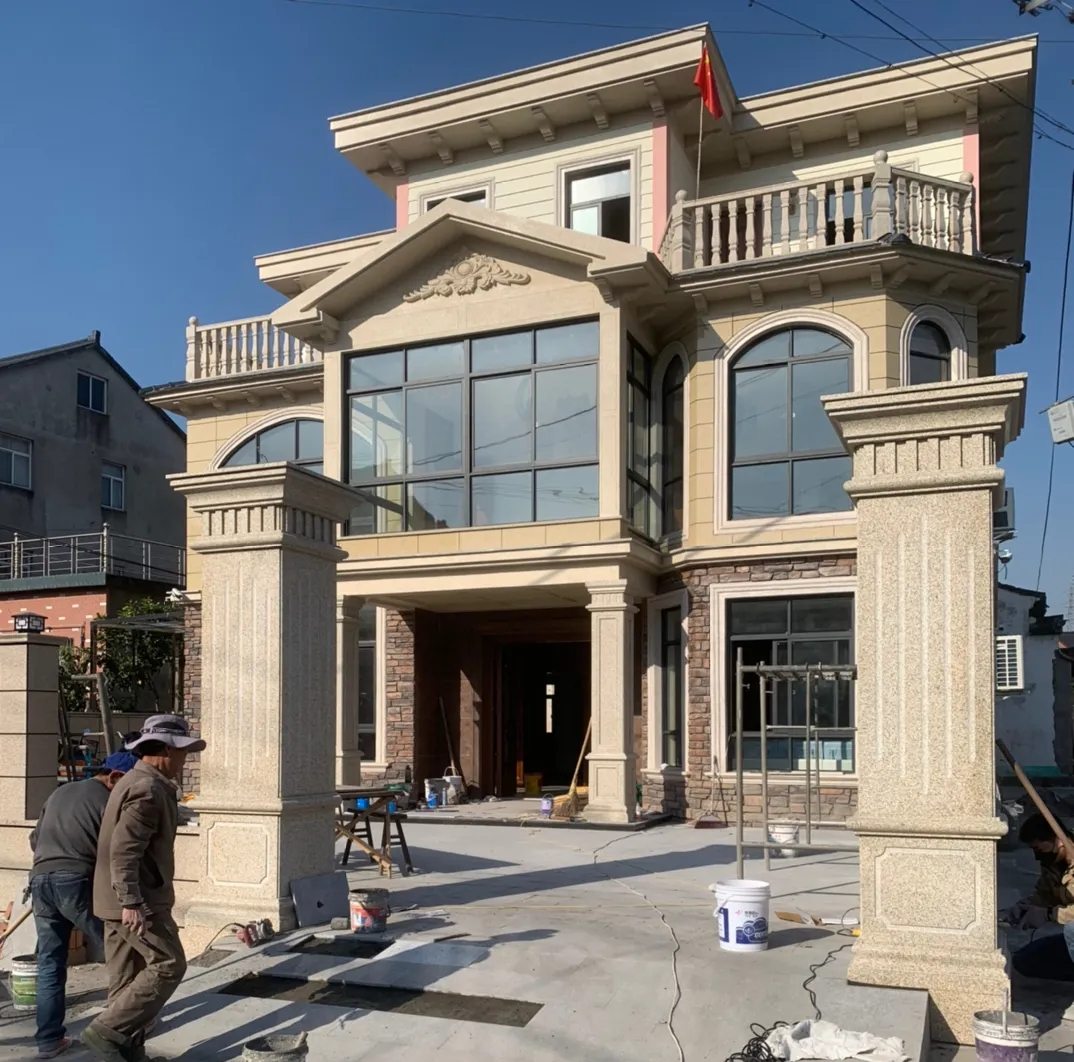 青海 黄金麻花岗岩荔枝面别墅外墙干挂私家专属