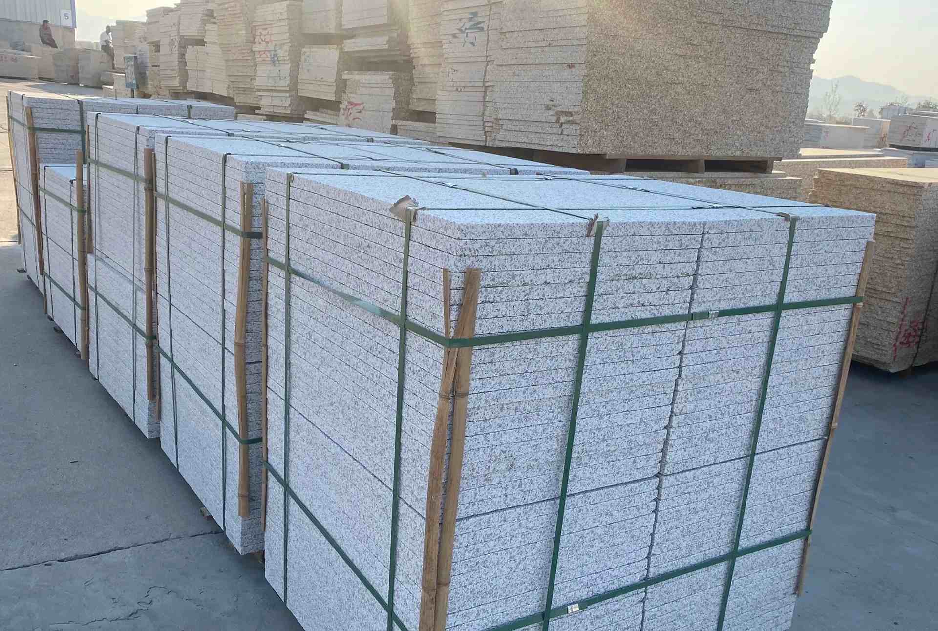 青海 白麻花岗岩荔枝面地铺石